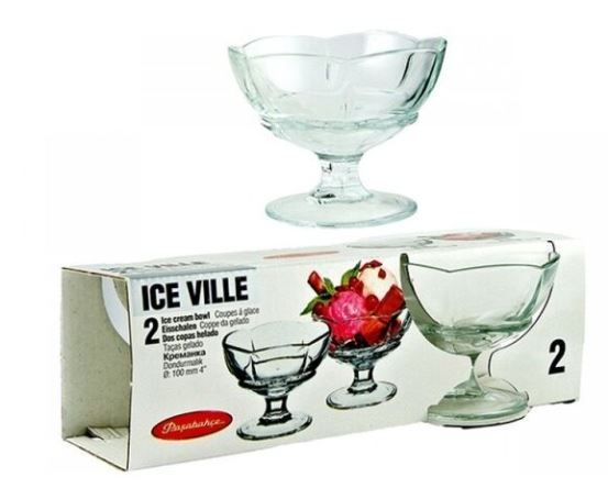 Ваза д/мороженого 80мл 2шт Айсвиль 51368 